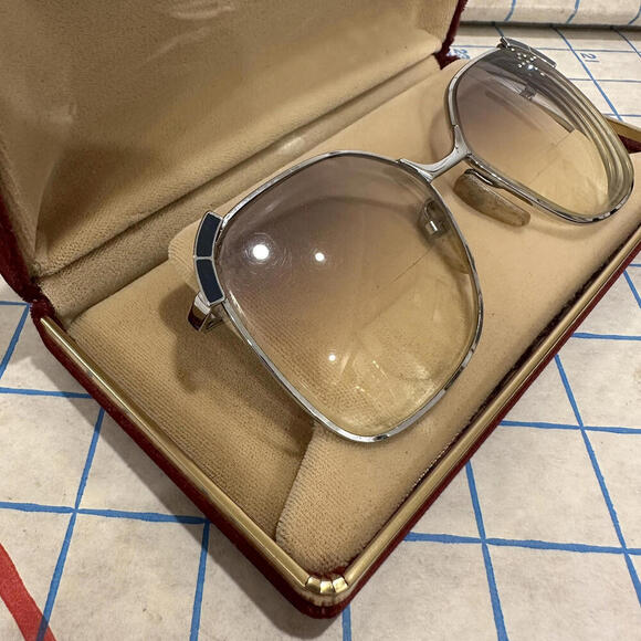 Vintage Square Frames Oversized Glasses Jeweled - Picture 3 of 15